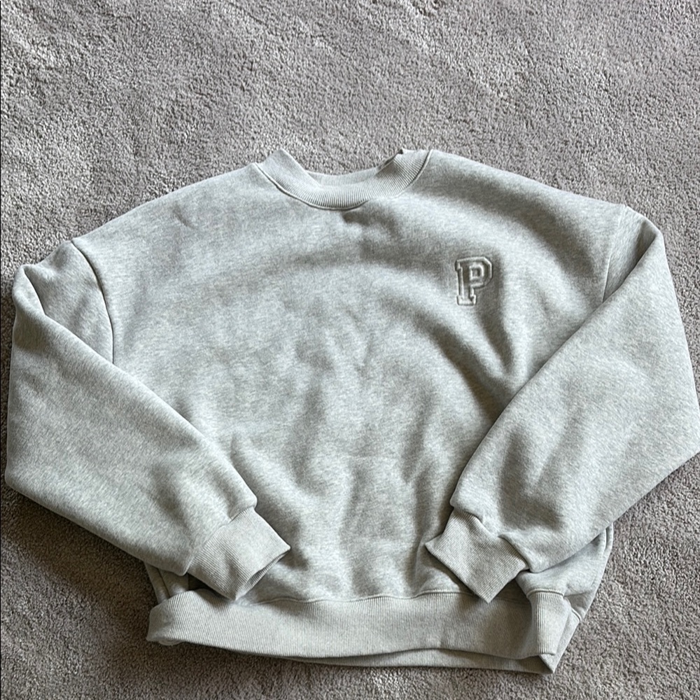 Parke Grey Embossed Crewneck Size XXL - runs small